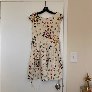 White dress with butterflies